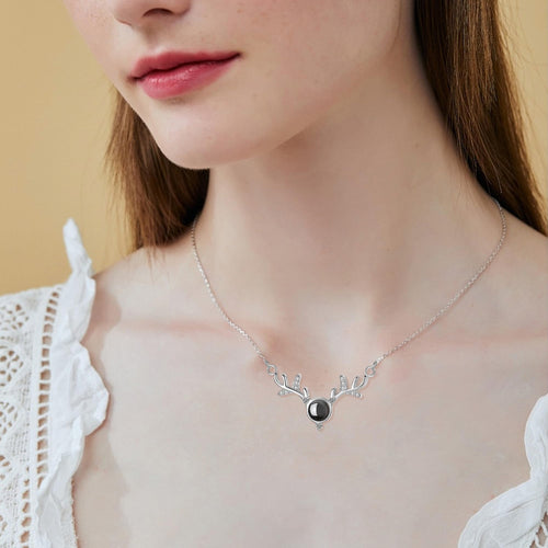 Birth Flower Necklace with Birthstone, Birth Month Necklace, Dainty Flower Necklace, Personalized Gift, Birthday Gift, Christmas Gift