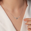 Custom Necklaces for Women, Custom Picture Necklace Projection Necklace, Personalized Name Heart Necklace, Engraved Names Anniversary Birthday Gifts for Mom Wife Nana Mothers Day Valentines Gift
