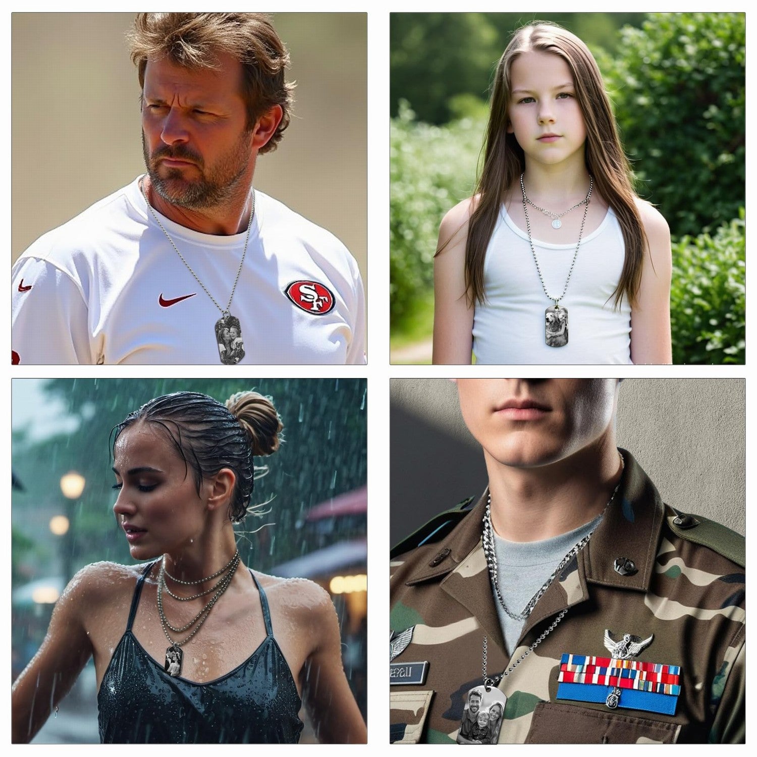 Initial Necklace for Women, Plated Stainless Steel Letter Pendant, A to Z Block Alphabet Personalized Jewelry