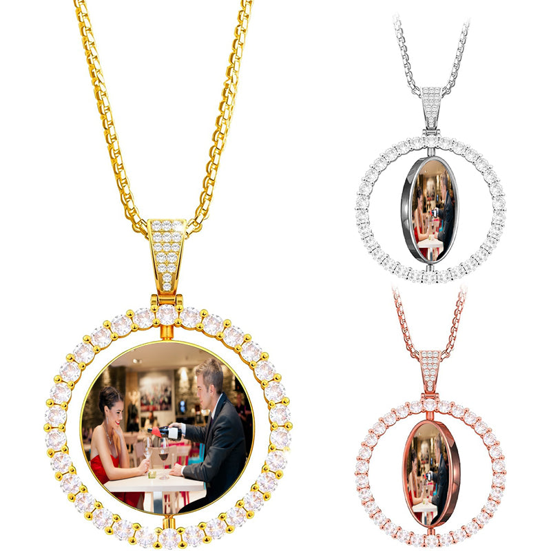 Dog Paw Locket Necklace that Holds Pictures Love Heart Photo Locket Crystals Necklace Pendant Birthday Gifts