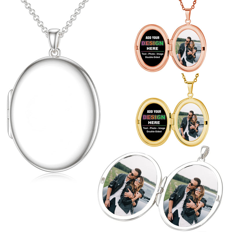 Custom Portrait Necklace with Name: Personalized Photo Memorial Gift