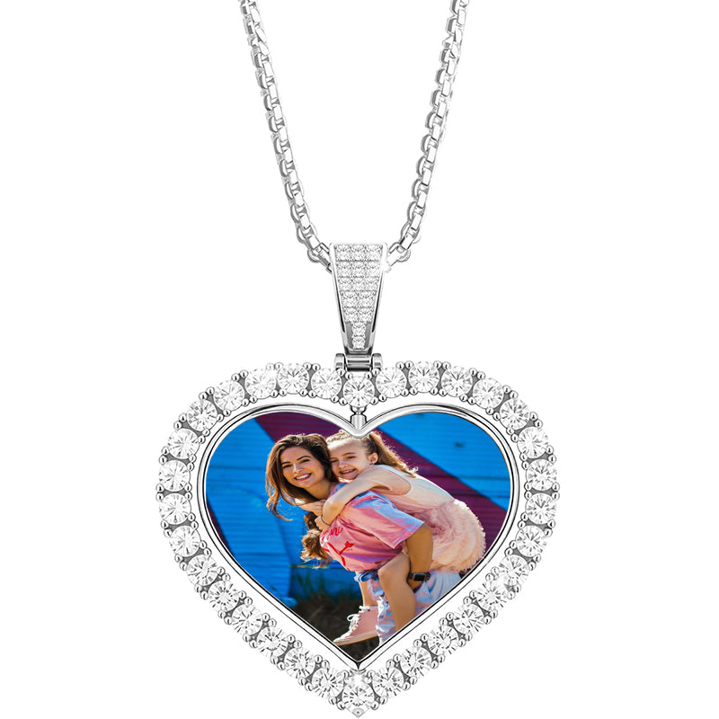 Heart Photo Projection Necklace - Family Photo Necklace - Memorial Photo Gift - Christmas Gifts - Mom Necklace - Personalized Gift for Mom