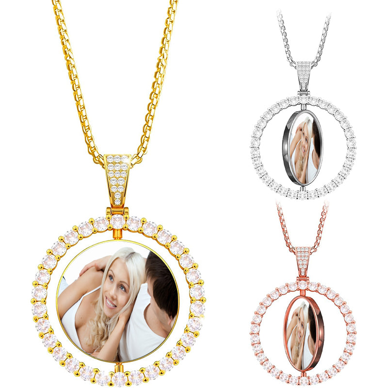 Custom Photo Projection Necklace ? Vintage Necklace ? Necklace for Men ? Gifts for Him ? Father's Day Gifts ? Gifts for Dad