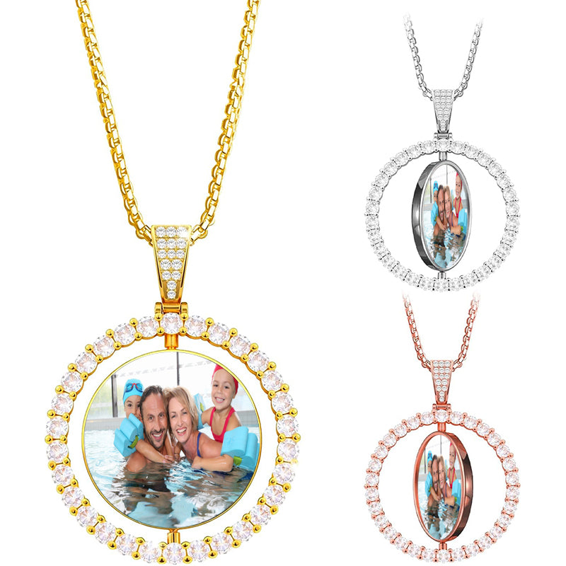 Custom Text Necklace, Silver Rose Plated Stainless Steel Personalized Gifts for Her, Valentine, Grandma, Mom, Sister, Bridesmaids