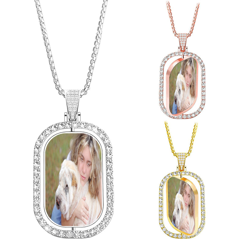 Engraved Photo Necklace, Picture Necklace, Photo Dog Tag Necklace, To My Son Dog Tag Necklace, Graduation Gift, Gift for Son from Dad Mom