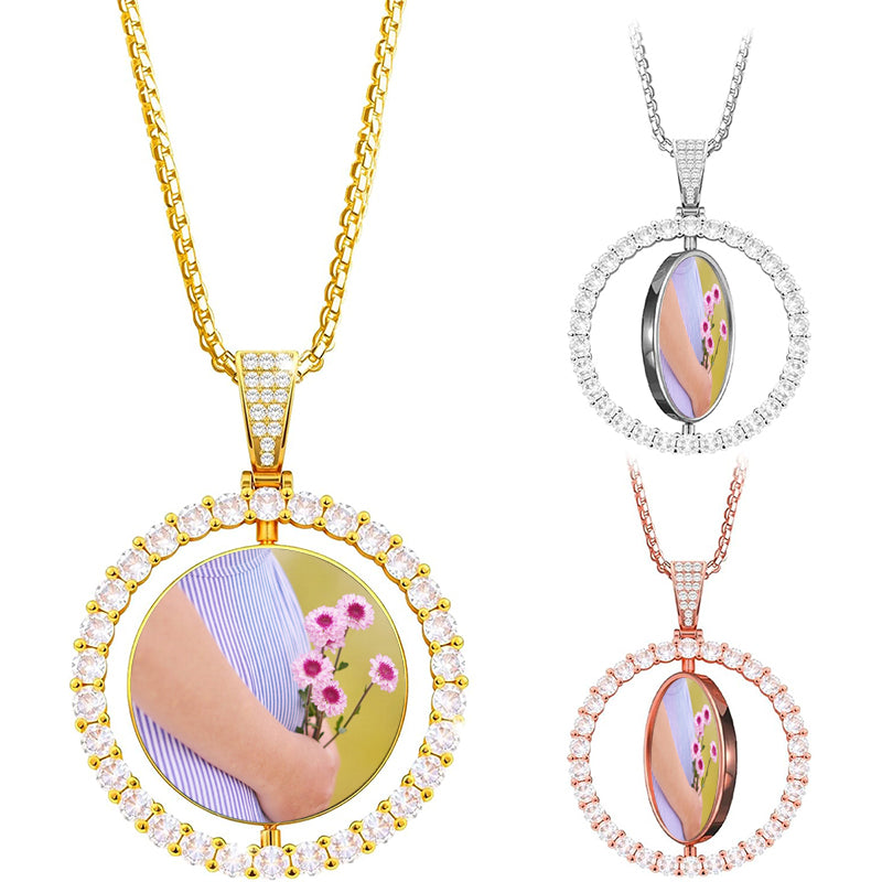 Birth Flower Photo Locket ? Oval Locket ? Engraved Floral Locket ? Personalized Picture Necklace ? Custom Gift for Her ? Wild Flower