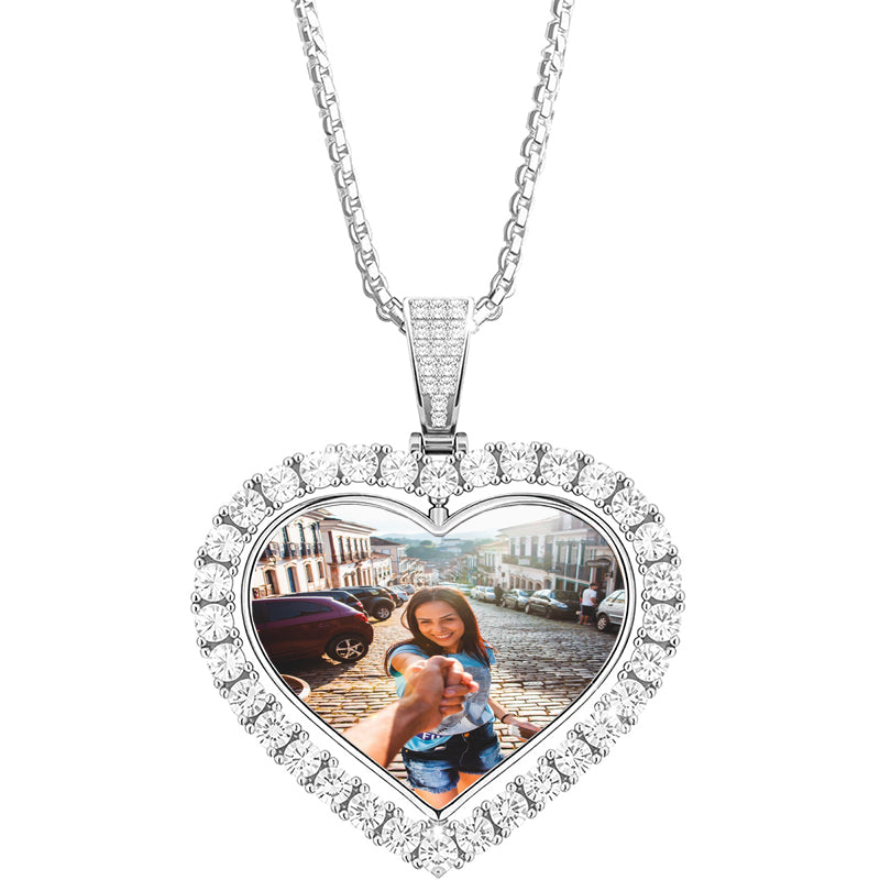 Cursive Initial Necklace: Plated CZ Pendant, 16" Box Chain