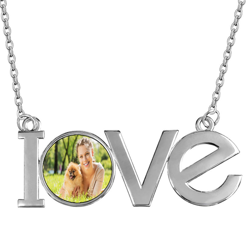 Customized Double Side Picture Necklace Personalized Photo Crystal Angel Wings Medallion Pendant Customized Photo Rotating Necklace Hip Hop Jewelry for Men Women