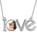 Custom Projection Necklace with Picture Inside - Picture Necklaces for Women, Custom Christmas Memorial Gifts for Women Mom