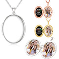 Custom Photo Memorial Necklace: Forever in My Heart Charm