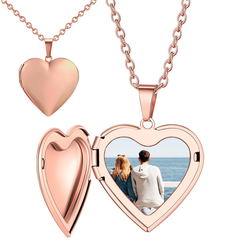 Mama Letter Engraved in Heart Shape Pendant Necklace Mom Dipped Silver Rose