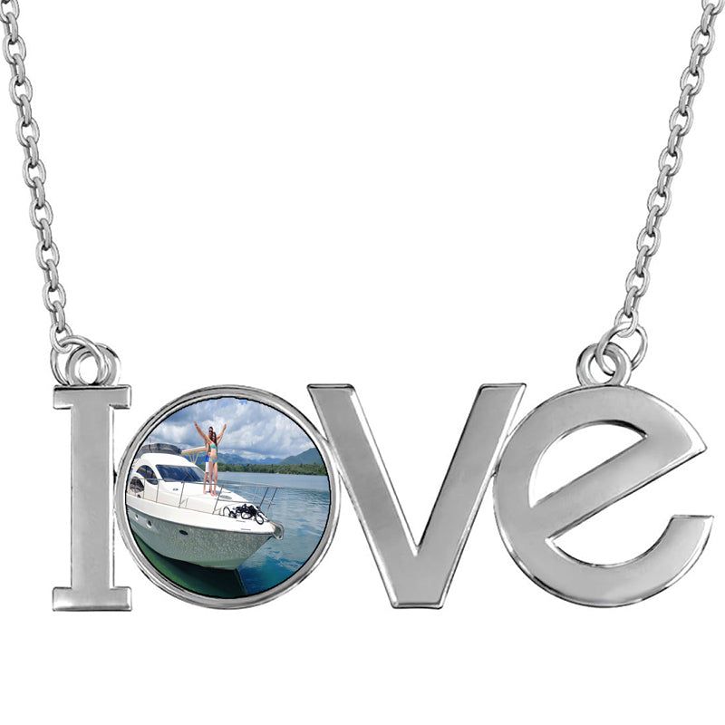 Paw print Projection Necklace, Photo necklace, Picture projection necklace, Paw design projection necklace for dog lovers