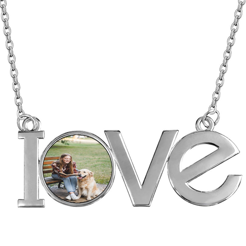Custom Photo Dog Tag Necklace, Personalized Pet or Loved One Gift