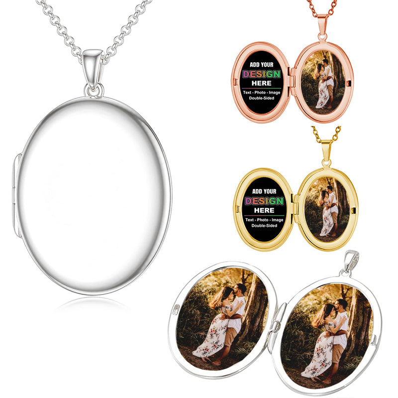 Custom Laser-Engraved Photo Necklace: Stainless Steel Picture Pendant