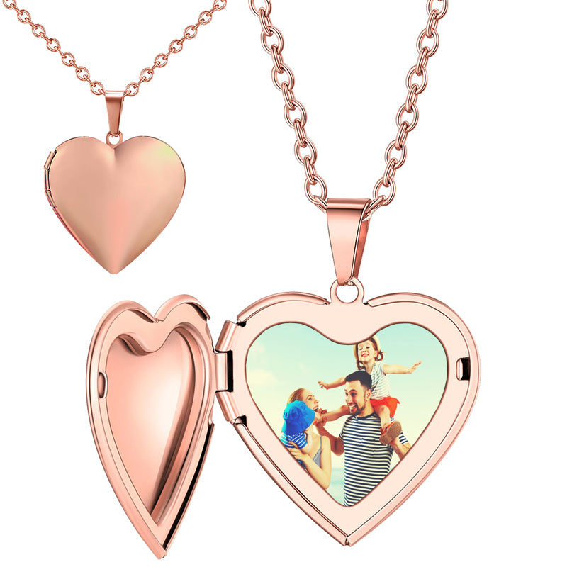 Custom Photo Engraved Necklace Pendant Charm in & Silver For Him & Her | Personalized Picture in a Pendant Necklace