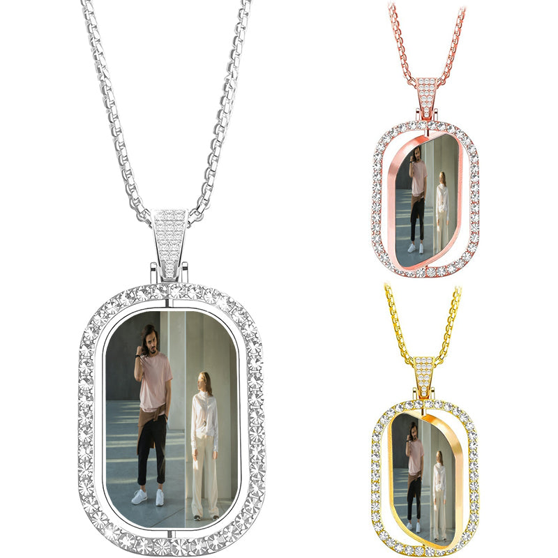 Heart Photo Projection Necklace - Family Photo Necklace - Memorial Photo Gift - Christmas Gifts - Mom Necklace - Personalized Gift for Mom