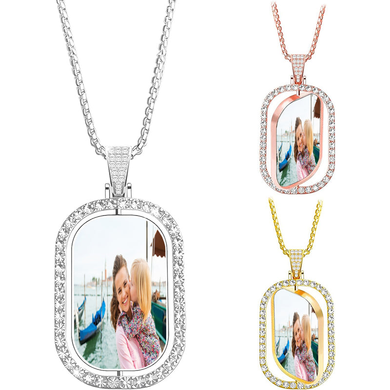 Custom Handwritten Tag Necklace - Rectangle Bar Personalized Pendant, Memorial Keepsake Piece