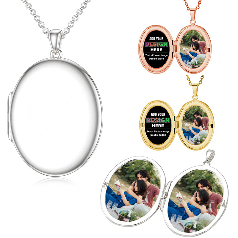 Love Heart Locket Necklace That Holds Pictures Engraved I Love You to the Moon and Back Photo Lockets