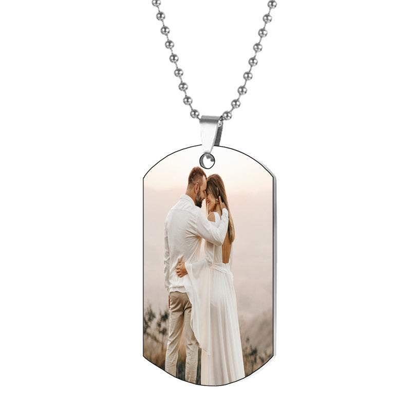 PERIMADE Custom Photo Projection Necklace ? Personalized Picture Inside Pendant ? Sterling Silver Memorial Jewelry ? Trendy Best Friend Gift