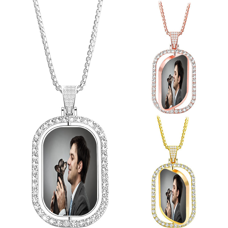 Oval Locket - Solid Real Yellow Picture Photo Necklace Engraved Engravable Personalized