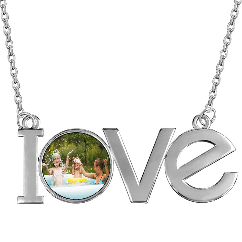 Custom Name Jewelry Set: Personalized Necklace & Hoop Earrings