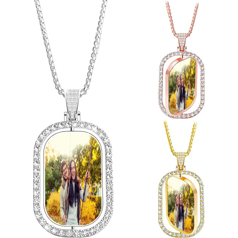 Hand-Carved Plated Sterling Silver Double Name Necklace