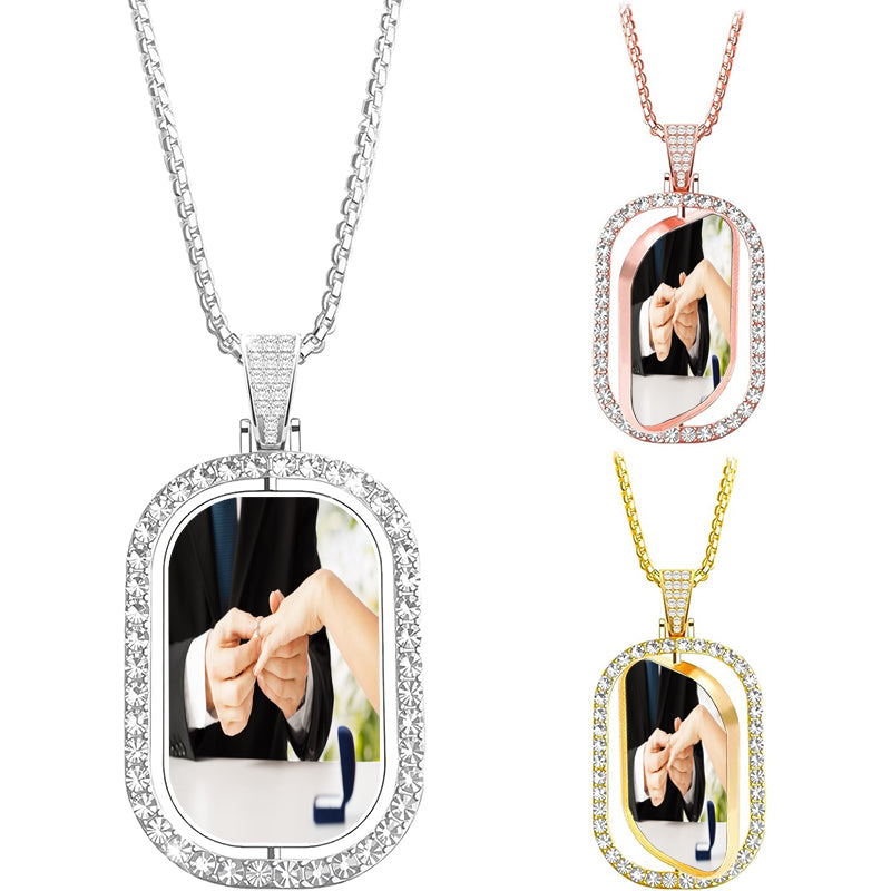 Heart Shape Photo Projection Necklace, Personalized Photo Necklace, Memorial Photo Pendant, Gift for Her, Mom Necklace, Valentine Day Gift