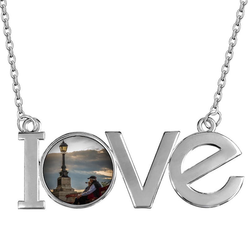 Personalised Photo Heart Necklace, Engraved Text Pendant, Family&Couple Necklace, Custom Picture Necklace, Gift for Her
