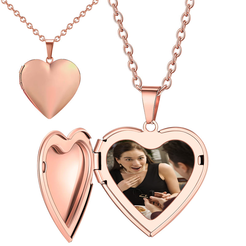 Heart Locket Necklace Jewelry Picture Cremation Locket Customized Personalized Waterproof Necklace Birthday Anniversary Gift Her