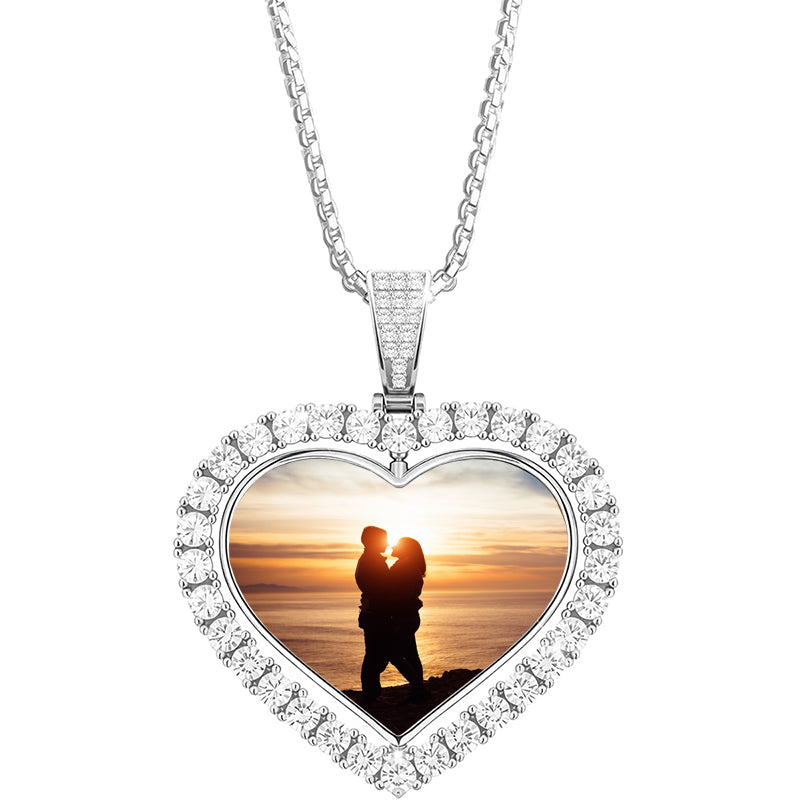 Memorial Bubble Projection Photo Necklace, Custom Hidden Picture Inside Jewelry, Gift for Her Him, Anniversary Keepsake for Mom, Friend