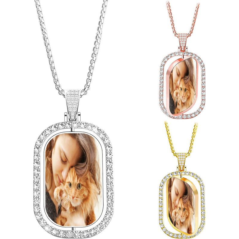 Crystal Diamond Nameplate Necklace: Custom Bling Name Necklace, Personalized Jewelry Gifts