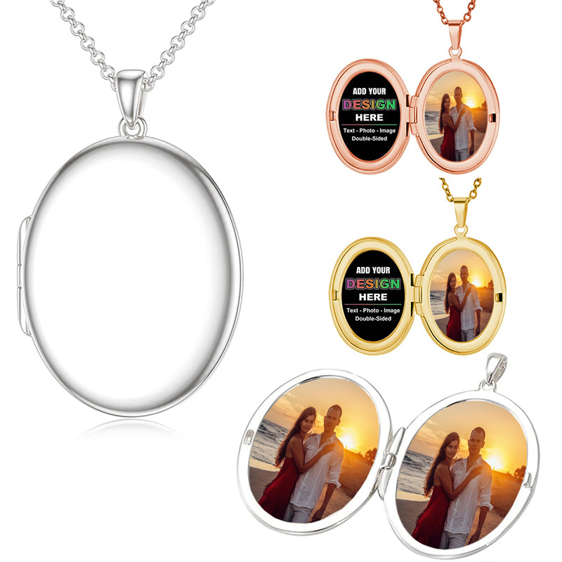 Custom Laser Engraved Photo Necklace: Stainless Steel Memorial Jewelry