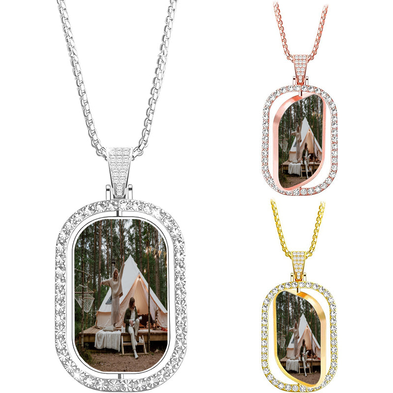 Custom Heat-Activated Photo Necklace, Hidden Your Photo, Magic Photo Necklace, Perfect Mother's Gift for Women/Men,Personalized Couple Gift