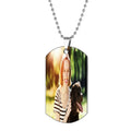 Custom Photo Dog Tag Pendant Necklace Engraving Date/Text/Pictures, Stainless Steel Personalized Necklace for Men Women, Father's Day Gifts
