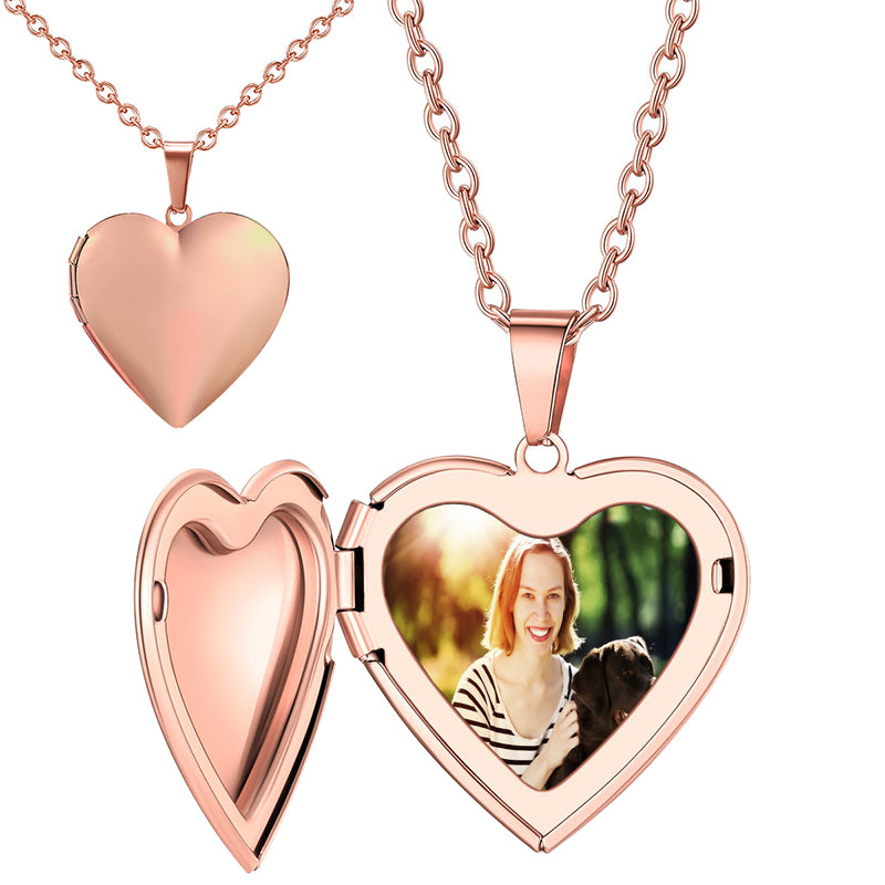 Custom Photo Angel Wing Necklace: Heart Memorial Jewelry Gift
