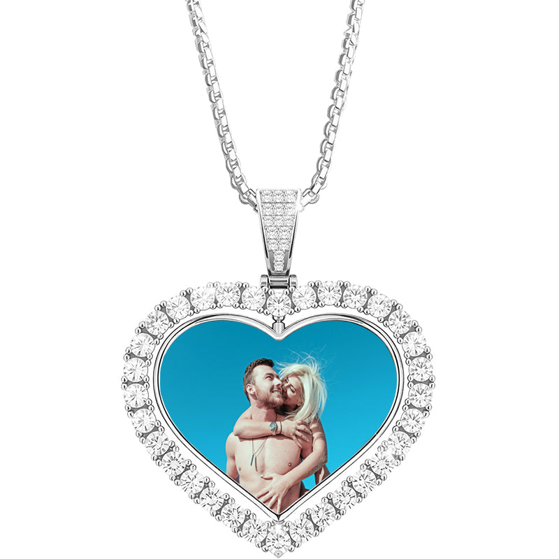 Memorial Tear Drop Floating Locket Set ? Personalized ? Picture Charm ? Remembrance Necklace ? Sympathy Gift -SET270