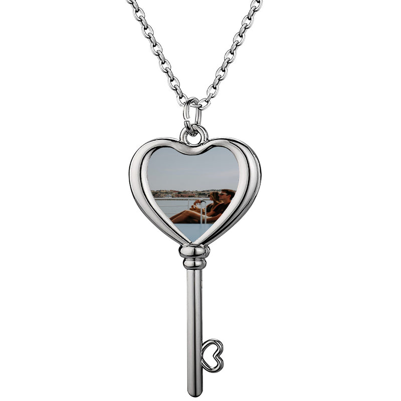 Custom Cat Picture Projection Necklace Personalized Memorial Photo Pendant - Customized Text & Love in 100 Languages CZ Kitty Memory Charm Necklace for Women Valentines Birthday Gift