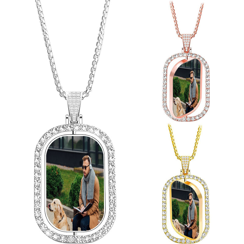 Personalised Photo Projection Necklace, Memorial Picture Gift for Mom, Projection Jewellery for Women, Birthday Gift, Christmas Gift for Her