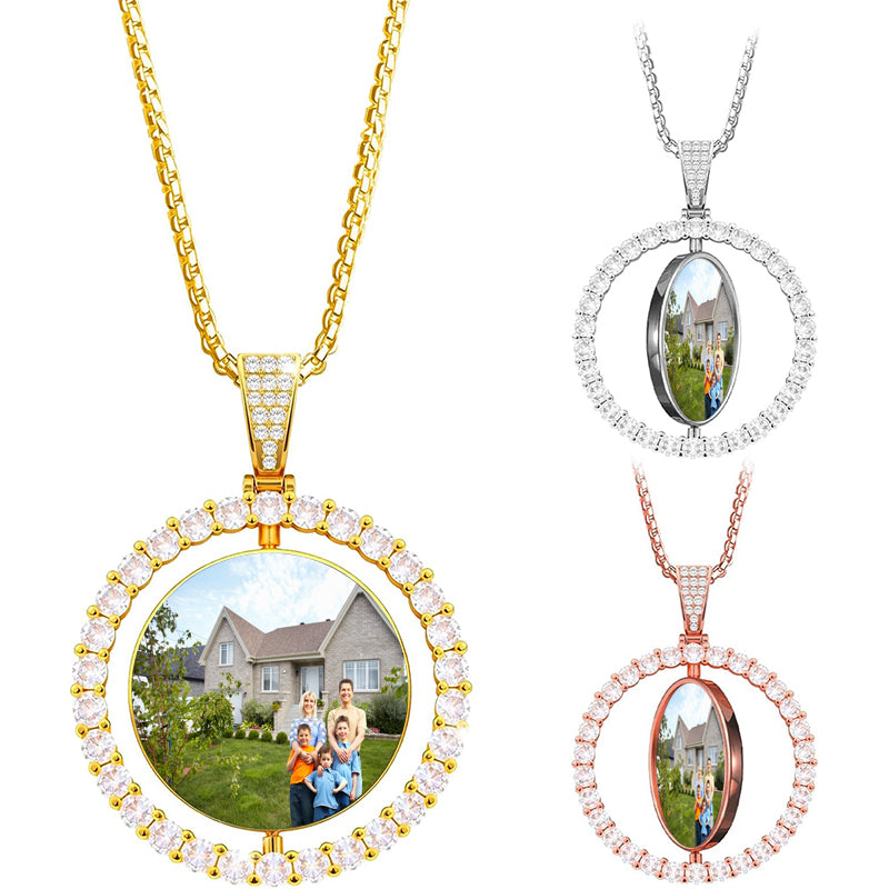 Custom People Portrait Necklace Human Picture Pendant Personalized Gift Handmade Jewelry Disc Name Person Engraved Birthday Gift Anniversary