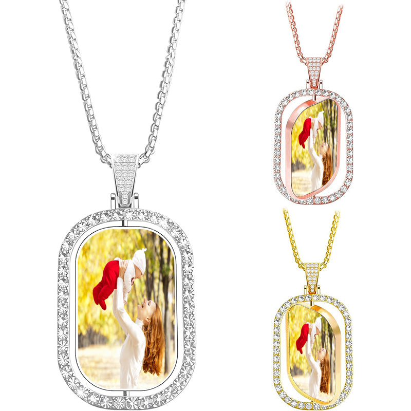 Custom College Logo Necklace, Filled Graduation Gift