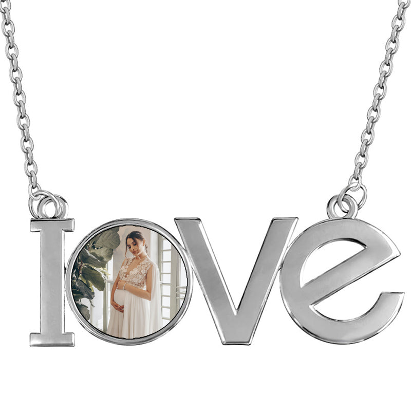 Custom Dog Tag Necklace with Photo Personalized - Double Side Engraved Picture Text Pendant Necklace,Memorial Gifts for Men Boyfriend