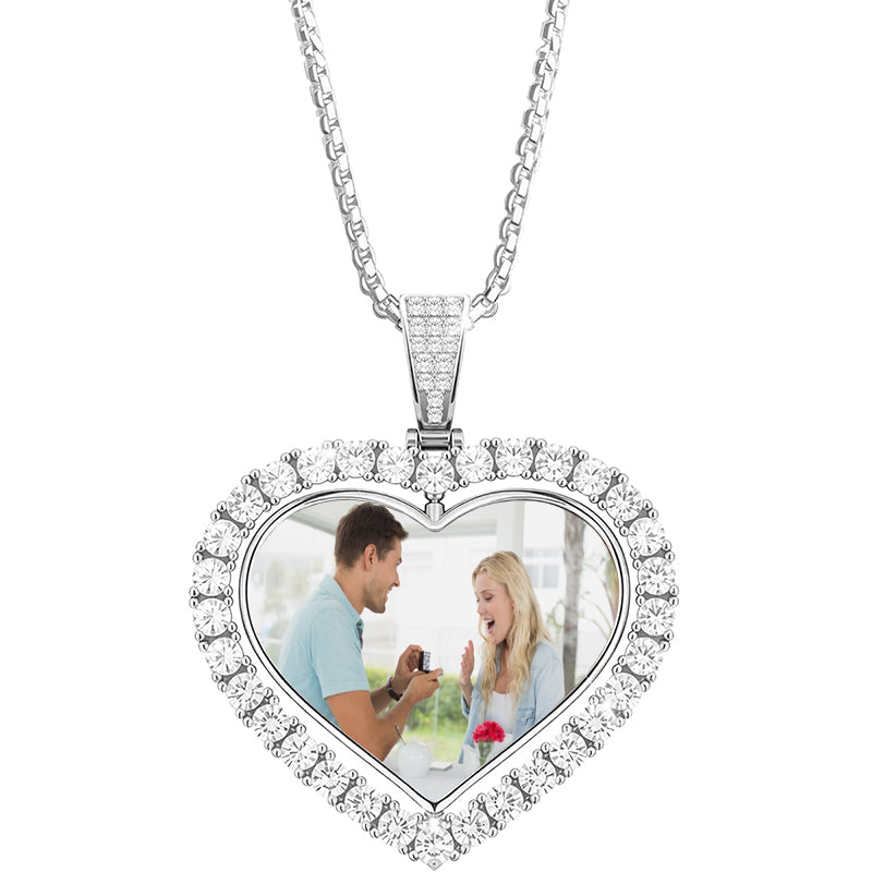 Handmade Pressed Flower Heart Locket Necklace: Photo Keepsake