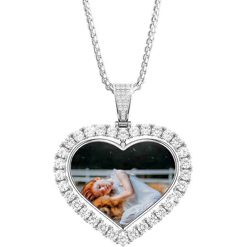 Custom Photo Projection Necklace for Men: Memorial Gift
