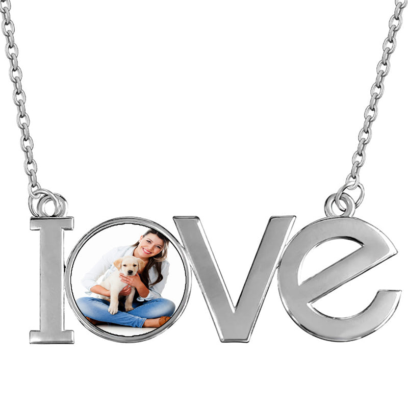 Locket Necklace with Photo, Engraved Oval Necklace, Photo Necklace in , Memorial Jewelry, Christmas Gift, Anniversary Gift, Mom Gift