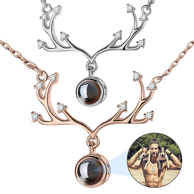 PERIMADE Triple Photo Projection Necklace ? Three Custom Picture Inside Pendant ? Sterling Silver Memorial Jewelry ? Trendy Best Friend Gift