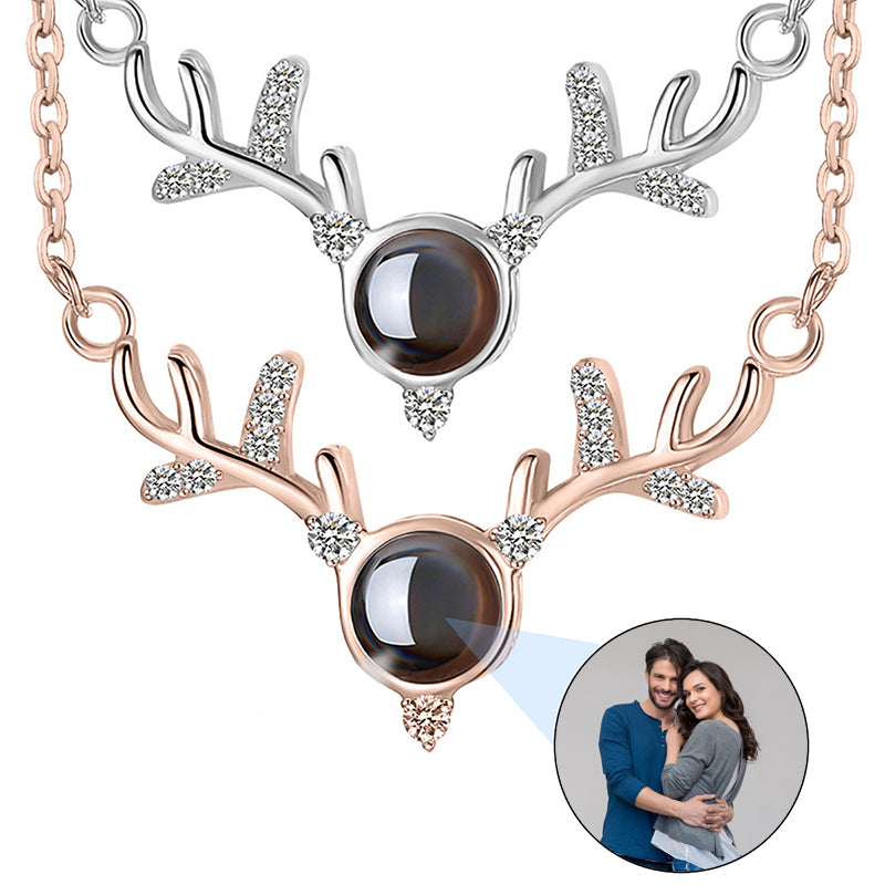 PERIMADE Custom Photo Projection Necklace ? Personalized Picture Cross Charm Pendant ? Sterling Silver Friendship Jewelry ? Best Friend Gift